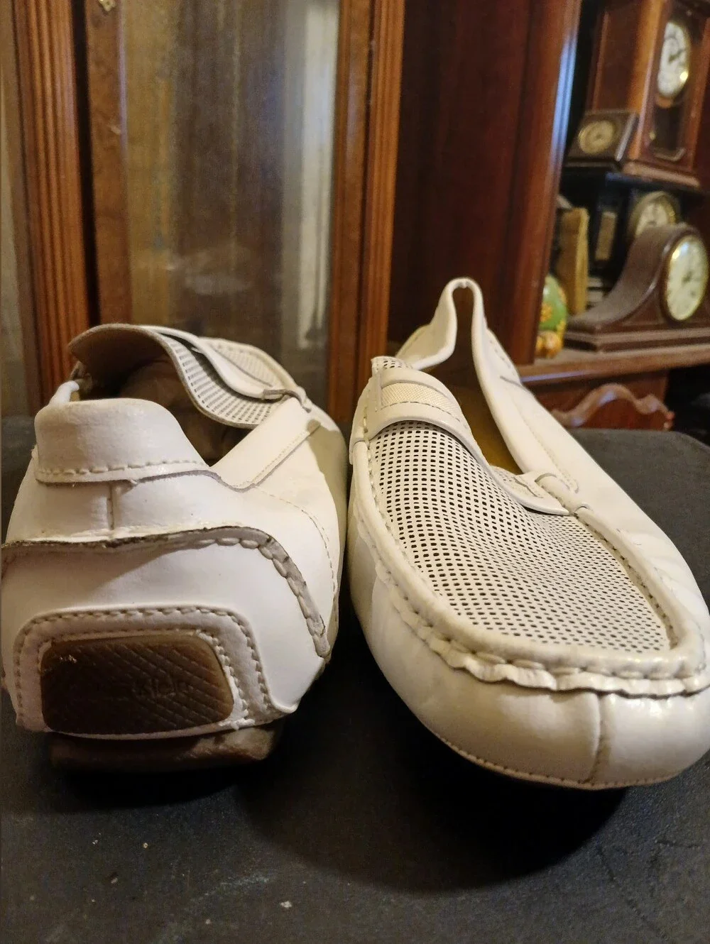 Men's White Calvin Klein Slip-On Loafers Sz 13